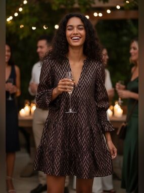 NWT Tuckernuck Pomander Place Metallic Ikat Kenzo Dress Party Festive Event Sz S
